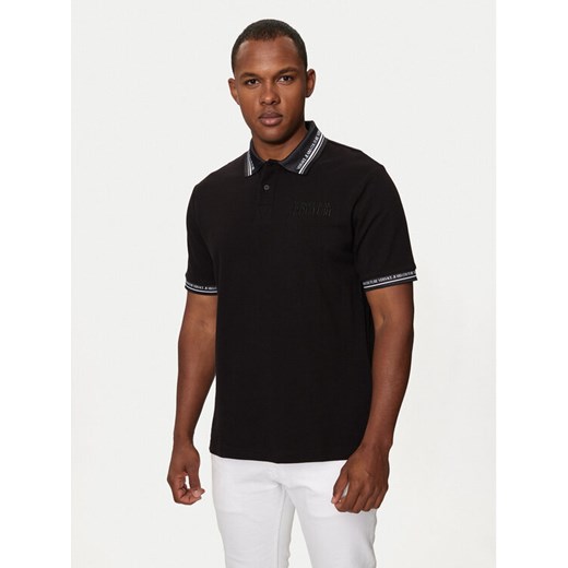 Versace Jeans Couture Polo 76GAGT09 Czarny Regular Fit ze sklepu MODIVO w kategorii T-shirty męskie - zdjęcie 182740130