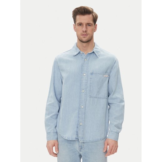 Calvin Klein Jeans Koszula jeansowa J30J327508 Niebieski Regular Fit ze sklepu MODIVO w kategorii Koszule męskie - zdjęcie 182740132
