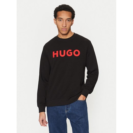 Hugo Bluza Dem 50477328 Czarny Regular Fit ze sklepu MODIVO w kategorii Bluzy męskie - zdjęcie 182740142