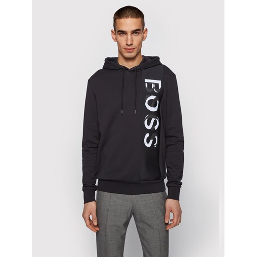 Boss Bluza Seeger 47 50449164 Czarny Regular Fit ze sklepu MODIVO w kategorii Bluzy męskie - zdjęcie 182740150
