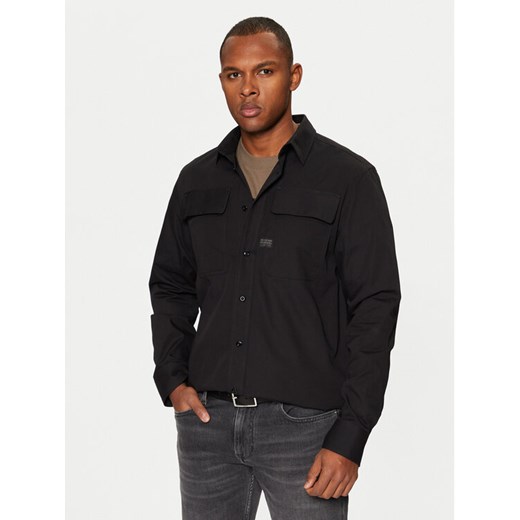 G-Star Raw Koszula D23583 Czarny Regular Fit ze sklepu MODIVO w kategorii Koszule męskie - zdjęcie 182740153