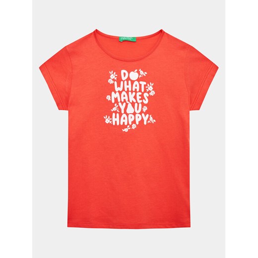 United Colors Of Benetton T-Shirt 3096G1095 Czerwony Regular Fit ze sklepu MODIVO w kategorii Koszulki niemowlęce - zdjęcie 182740191
