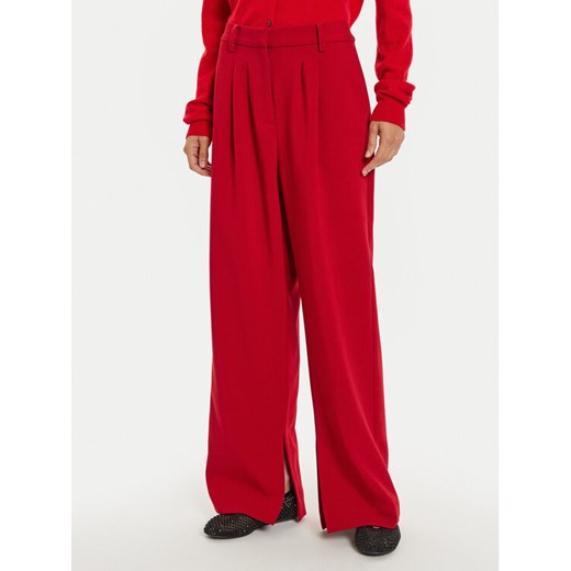 Herskind Spodnie materiałowe Rupert 5317668 Czerwony Relaxed Fit ze sklepu MODIVO w kategorii Spodnie damskie - zdjęcie 182740200