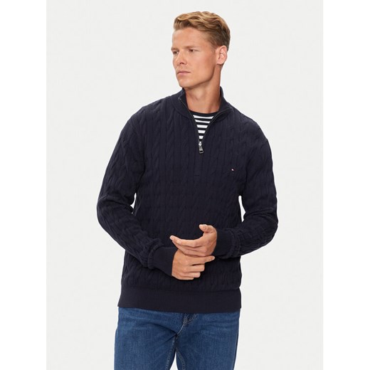 Tommy Hilfiger Sweter Classic MW0MW36532 Granatowy Regular Fit ze sklepu MODIVO w kategorii Swetry męskie - zdjęcie 182740201