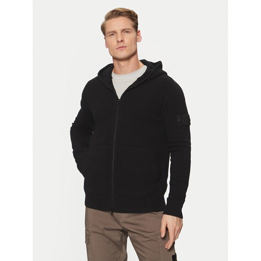 Stone Island Kardigan 8115528FA Czarny Regular Fit ze sklepu MODIVO w kategorii Swetry męskie - zdjęcie 182740203