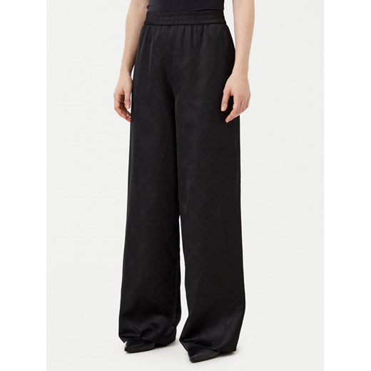 HUGO Spodnie materiałowe Harida-1 50538802 Czarny Relaxed Fit ze sklepu MODIVO w kategorii Spodnie damskie - zdjęcie 182740344