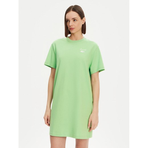 Lacoste Sukienka codzienna EF9573 Zielony Regular Fit ze sklepu MODIVO w kategorii Sukienki - zdjęcie 182740350
