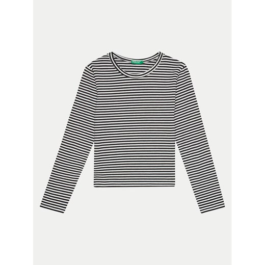 United Colors Of Benetton Bluzka 3XMLC10JJ Czarny Slim Fit ze sklepu MODIVO w kategorii Bluzki dziewczęce - zdjęcie 182740414