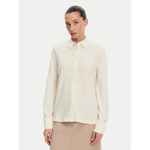 Tommy Hilfiger Koszula WW0WW45983 Beżowy Regular Fit ze sklepu MODIVO w kategorii Koszule damskie - zdjęcie 182740443