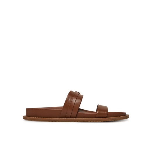 MICHAEL Michael Kors Klapki Mandy Flat Sandal 40S5MAFS2L Brązowy ze sklepu MODIVO w kategorii Klapki damskie - zdjęcie 182740494
