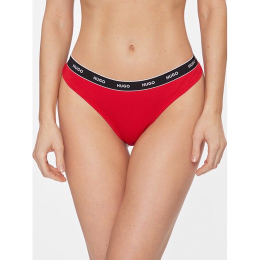 Hugo Stringi Thong Stripe 50510622 Czerwony ze sklepu MODIVO w kategorii Majtki damskie - zdjęcie 182740574