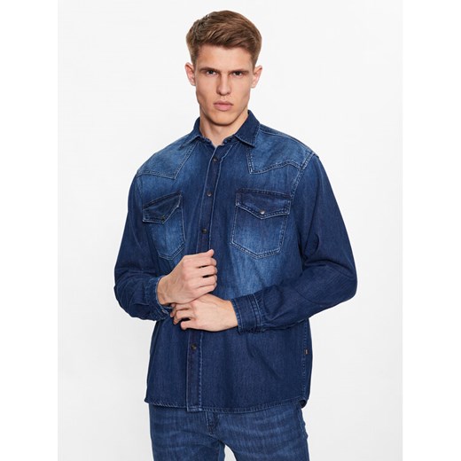 Boss Koszula jeansowa 50489489 Granatowy Relaxed Fit ze sklepu MODIVO w kategorii Koszule męskie - zdjęcie 182740624