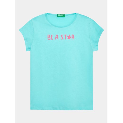 United Colors Of Benetton T-Shirt 3096G1095 Niebieski Regular Fit ze sklepu MODIVO w kategorii Koszulki niemowlęce - zdjęcie 182740680