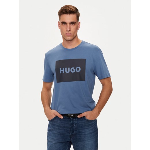 Hugo T-Shirt Dulive222 50467952 Niebieski Regular Fit ze sklepu MODIVO w kategorii T-shirty męskie - zdjęcie 182740700