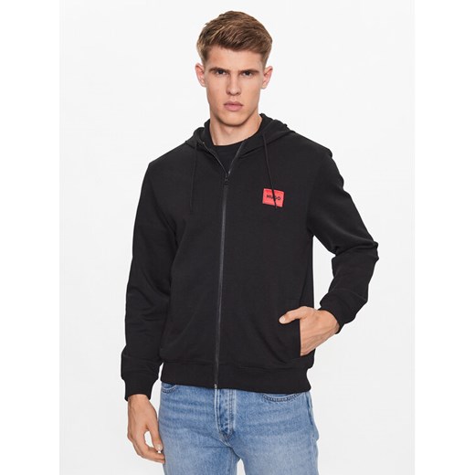 Hugo Bluza Daple212 50447972 Czarny Regular Fit ze sklepu MODIVO w kategorii Bluzy męskie - zdjęcie 182740914