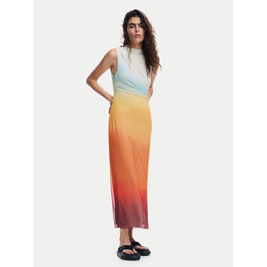 Desigual Sukienka codzienna 24WWVKXZ Kolorowy Regular Fit ze sklepu MODIVO w kategorii Sukienki - zdjęcie 182741021