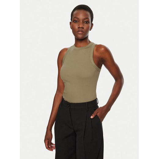 IVY OAK Top Klara IO1100X2350 Khaki Slim Fit ze sklepu MODIVO w kategorii Bluzki damskie - zdjęcie 182741051