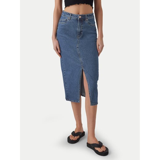 Vero Moda Spódnica jeansowa Veri 10295731 Niebieski Regular Fit ze sklepu MODIVO w kategorii Spódnice - zdjęcie 182741093