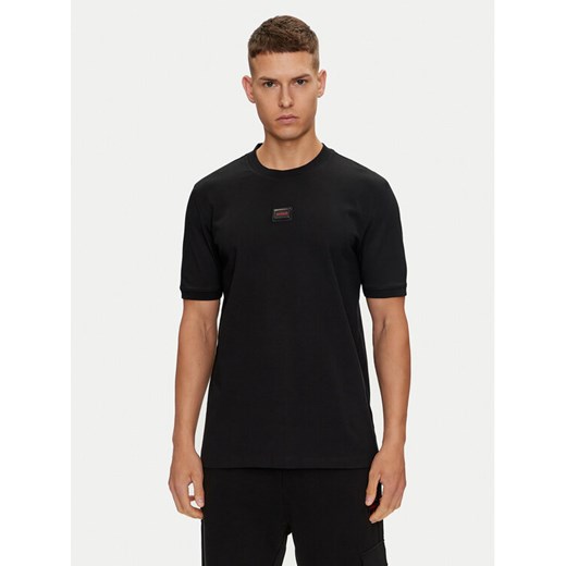 Hugo T-Shirt Diragolino_Gel 50528171 Czarny Regular Fit ze sklepu MODIVO w kategorii T-shirty męskie - zdjęcie 182741094