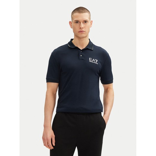 EA7 Emporio Armani Polo 7M000300 AF13739 UB102 Granatowy Slim Fit ze sklepu MODIVO w kategorii T-shirty męskie - zdjęcie 182741212