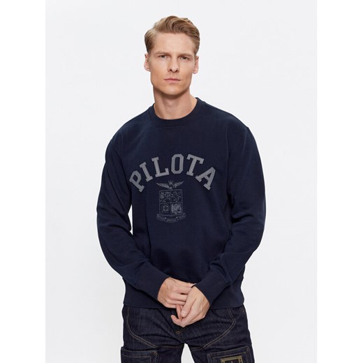 Aeronautica Militare Bluza 232FE1817F518 Granatowy Comfort Fit ze sklepu MODIVO w kategorii Bluzy męskie - zdjęcie 182741222