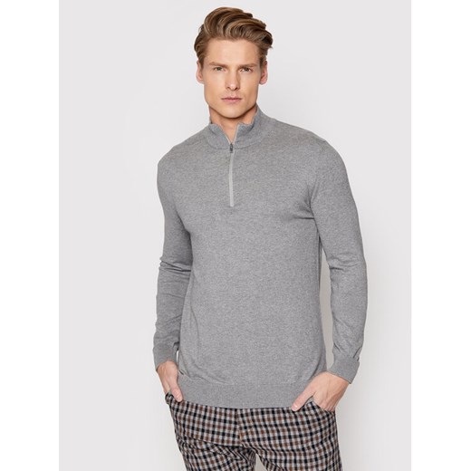 Selected Homme Sweter Berg 16074687 Szary Regular Fit ze sklepu MODIVO w kategorii Swetry męskie - zdjęcie 182741304