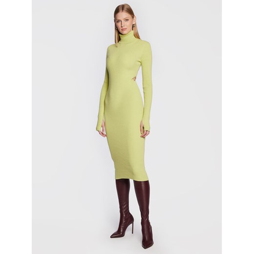 Herskind Sukienka dzianinowa Fabienne 4630853 Zielony Slim Fit ze sklepu MODIVO w kategorii Sukienki - zdjęcie 182741370