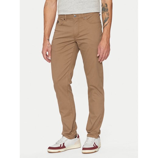 U.S. Polo Assn. Spodnie materiałowe MUP3385 Beżowy Slim Fit ze sklepu MODIVO w kategorii Spodnie męskie - zdjęcie 182741404