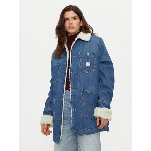 Lee Kurtka jeansowa Chore 112355111 Niebieski Relaxed Fit ze sklepu MODIVO w kategorii Kurtki damskie - zdjęcie 182741493