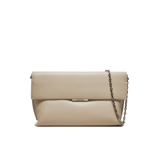 Calvin Klein Torebka Linear K60K612560 Beżowy ze sklepu MODIVO w kategorii Kopertówki - zdjęcie 182741500