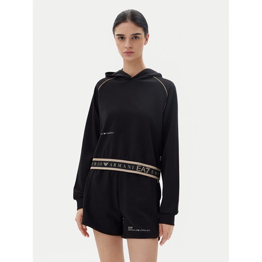 EA7 Emporio Armani Bluza 7W000277 AF12501 UC001 Czarny Regular Fit ze sklepu MODIVO w kategorii Bluzy damskie - zdjęcie 182741530
