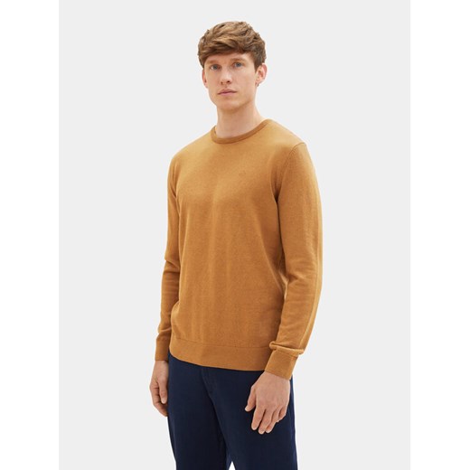 Tom Tailor Sweter 1027661 Brązowy Regular Fit ze sklepu MODIVO w kategorii Swetry męskie - zdjęcie 182741622