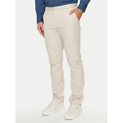 Tommy Hilfiger Chinosy Denton MW0MW25964 Beżowy Straight Fit ze sklepu MODIVO w kategorii Spodnie męskie - zdjęcie 182741680