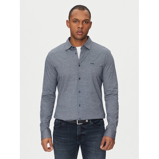 BOSS Koszula Mysoft 50519748 Granatowy Slim Fit ze sklepu MODIVO w kategorii Koszule męskie - zdjęcie 182741732