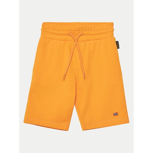 Napapijri Szorty sportowe Nalis NP0A4HK5A701 S Pomarańczowy Regular Fit ze sklepu MODIVO w kategorii Spodenki chłopięce - zdjęcie 182741740