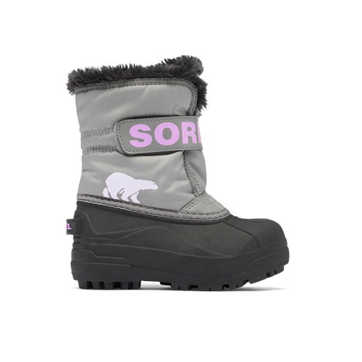 Sorel Śniegowce Snow Commander™ 2114101062 Szary ze sklepu MODIVO w kategorii Buty zimowe dziecięce - zdjęcie 182741792