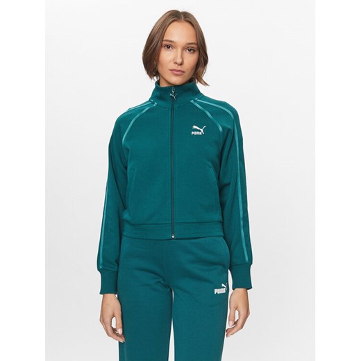 Puma Bluza T7 621464 Zielony Regular Fit ze sklepu MODIVO w kategorii Bluzy damskie - zdjęcie 182741862
