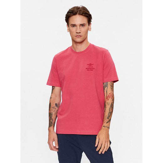 Aeronautica Militare T-Shirt 232TS2129J609 Różowy Regular Fit ze sklepu MODIVO w kategorii T-shirty męskie - zdjęcie 182741870