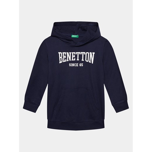 United Colors Of Benetton Bluza 3BC1C203H Granatowy Regular Fit ze sklepu MODIVO w kategorii Bluzy chłopięce - zdjęcie 182741961