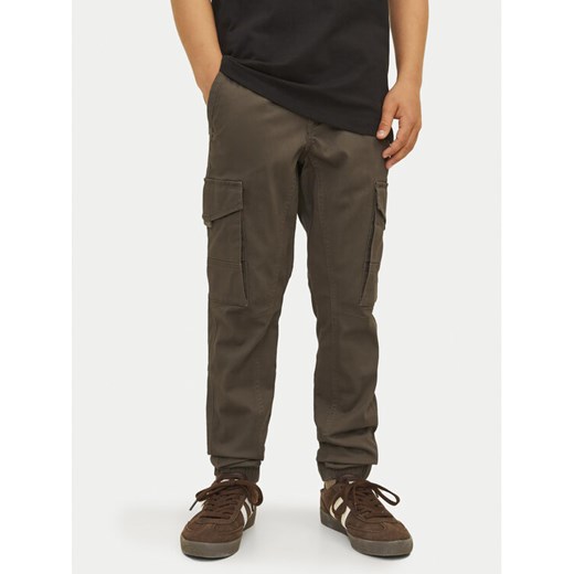 Jack&Jones Junior Spodnie materiałowe Paul 12151646 Khaki Slim Fit Jack&jones Junior 152 MODIVO