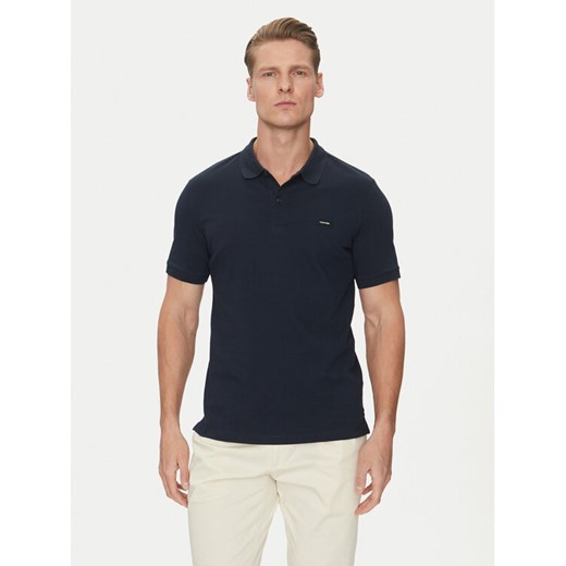 Calvin Klein Polo K10K111196 Granatowy Slim Fit ze sklepu MODIVO w kategorii T-shirty męskie - zdjęcie 182741991
