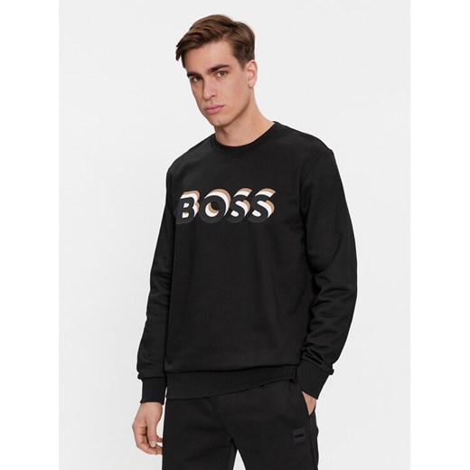 Boss Bluza Soleri 07 50507939 Czarny Relaxed Fit ze sklepu MODIVO w kategorii Bluzy męskie - zdjęcie 182742004