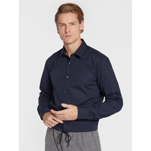 Hugo Koszula Elisha02 50479396 Granatowy Extra Slim Fit ze sklepu MODIVO w kategorii Koszule męskie - zdjęcie 182742010