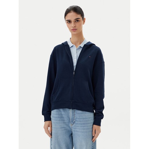 Tommy Hilfiger Bluza UW0UW05772 Granatowy Regular Fit ze sklepu MODIVO w kategorii Bluzy damskie - zdjęcie 182742043