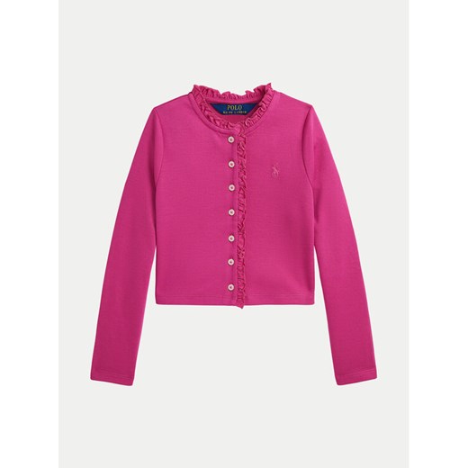 Polo Ralph Lauren Kardigan 312952700002 Różowy Regular Fit ze sklepu MODIVO w kategorii Swetry dziewczęce - zdjęcie 182742132