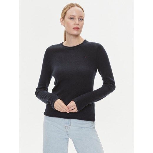 Tommy Hilfiger Sweter WW0WW40264 Granatowy Regular Fit ze sklepu MODIVO w kategorii Swetry damskie - zdjęcie 182742242