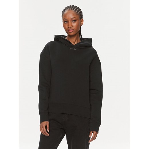 Calvin Klein Bluza Metallic Micro Logo K20K206960 Czarny Relaxed Fit ze sklepu MODIVO w kategorii Bluzy damskie - zdjęcie 182742261