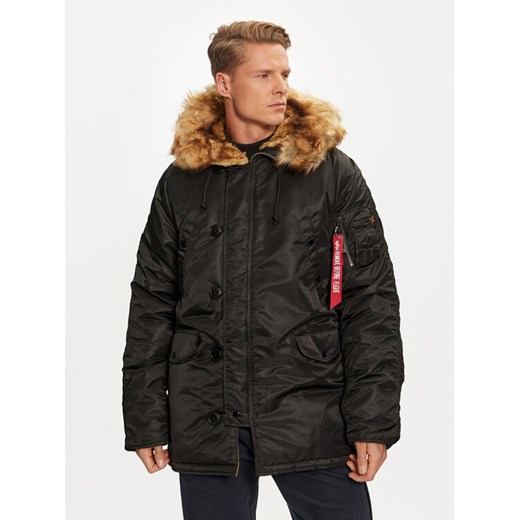 Alpha Industries Kurtka zimowa 103141 Czarny Regular Fit ze sklepu MODIVO w kategorii Kurtki męskie - zdjęcie 182742312