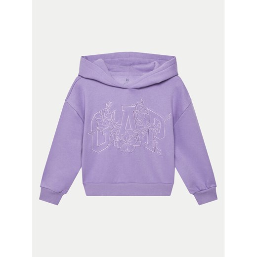 Gap Bluza 741401-02 Fioletowy Relaxed Fit ze sklepu MODIVO w kategorii Bluzy dziewczęce - zdjęcie 182742323