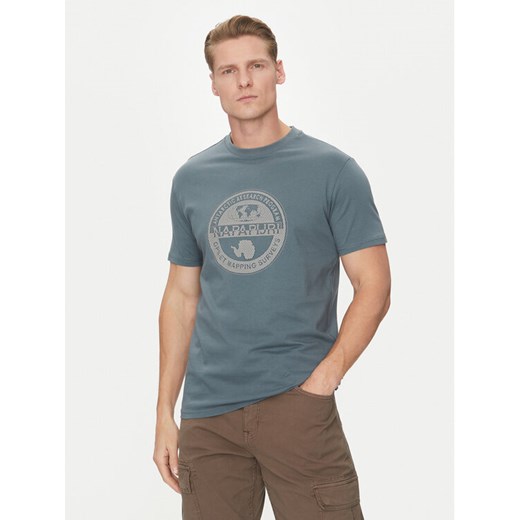 Napapijri T-Shirt S-Bollo NP0A4I3C Niebieski Regular Fit ze sklepu MODIVO w kategorii T-shirty męskie - zdjęcie 182742373